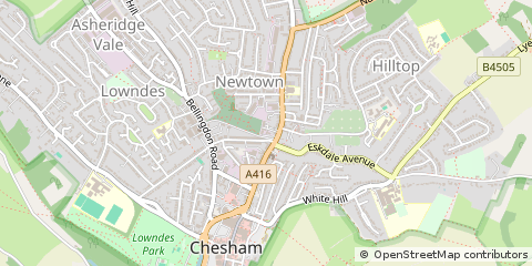 Map of Chesham, Buckinghamshire