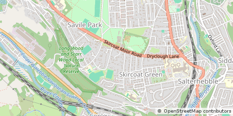 Map of Halifax, West Yorkshire