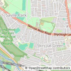 Map of Halifax, West Yorkshire