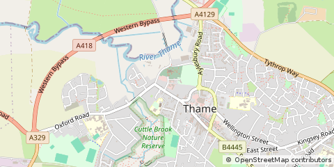 Map of Thame, Oxon