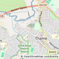 Map of Thame, Oxon