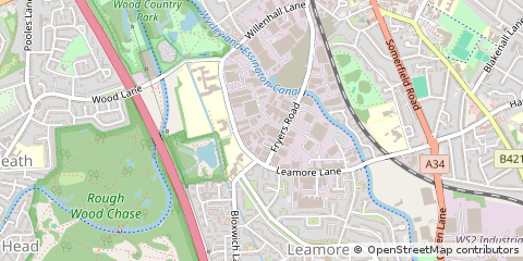 Map of Bloxwich Walsall, West Midlands