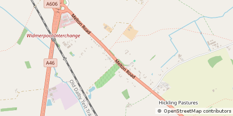 Map of Hickling Pastures, Nottinghamshire
