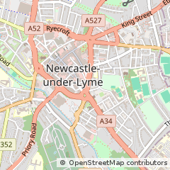 Map of Newcastle, Staffordshire