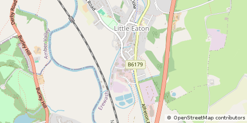 Map of Little Eaton, Derbyshire