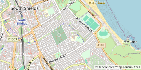 Map of South Shields, Tyne and Wear