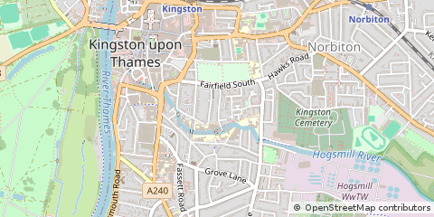 Map of Kingston Upon Thames, Surrey