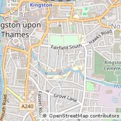 Map of Kingston Upon Thames, Surrey
