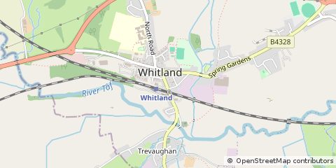 Map of Whitland, Dyfed