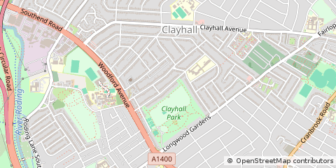 Map of Ilford, Essex
