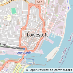 Map of Lowestoft, Suffolk
