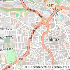 Map of Halifax, West Yorkshire