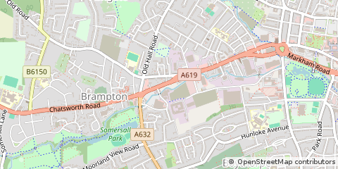 Map of Derbyshire