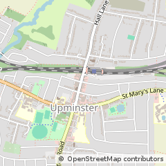 Map of Upminster, Essex