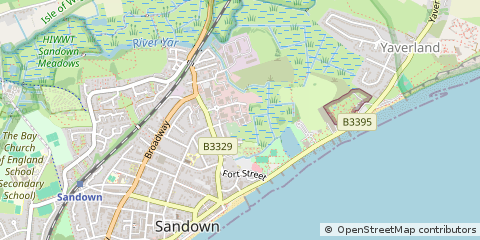 Map of Sandown, Isle of Wight