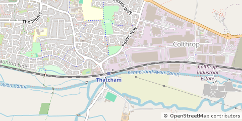 Map of Thatcham, Berkshire