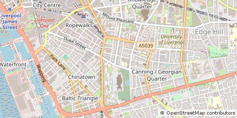 Map of Liverpool, Merseyside