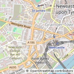 Map of Newcastle Upon Tyne