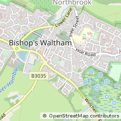 Map of Bishop's Waltham, Hampshire