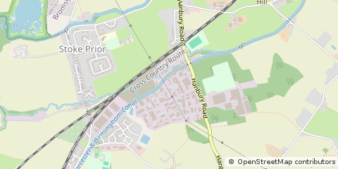 Map of Bromsgrove, Worcestershire