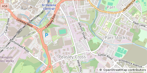 Map of ST. Helens, Merseyside