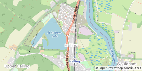 Map of Rochester, Kent