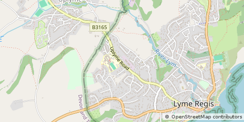 Map of Lyme Regis, Dorset