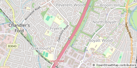 Map of Eastleigh, Hampshire