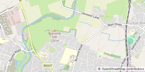 Map of Market Harborough, Leicestershire