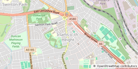 Map of Salford, Greater Manchester