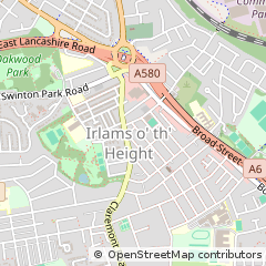 Map of Salford, Greater Manchester