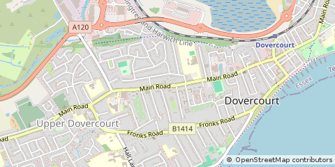 Map of Harwich, Essex