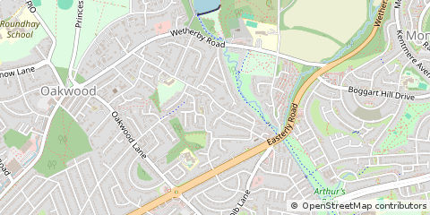Map of Leeds, West Yorkshire