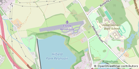 Map of Elstree, Hertfordshire