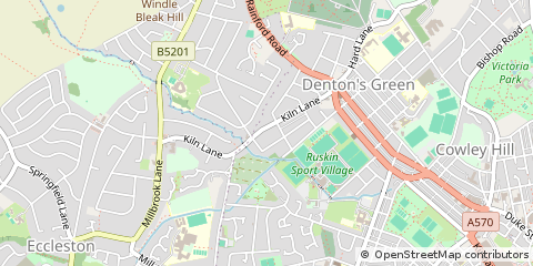Map of ST Helens, Merseyside