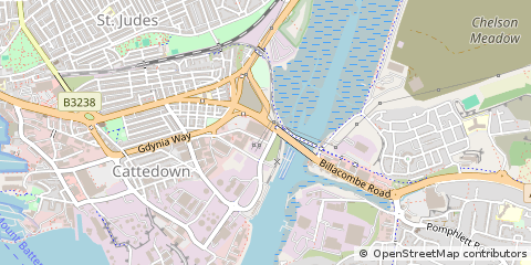 Map of Plymouth, Devon