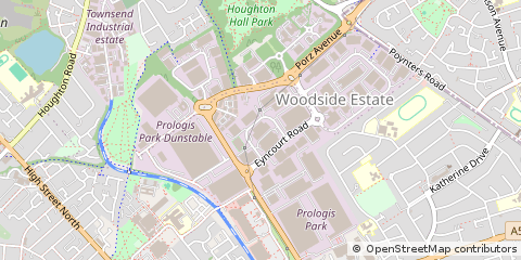 Map of Dunstable, Bedfordshire