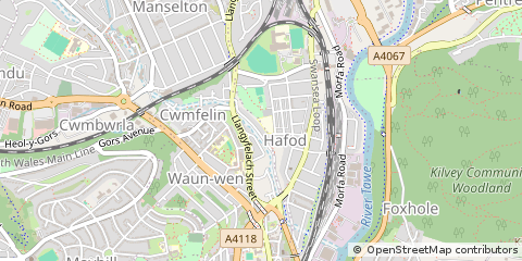 Map of West Glamorgan