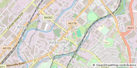 Map of Sheffield