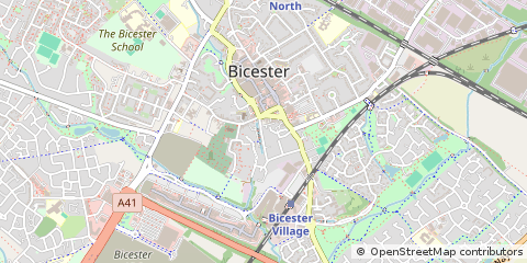 Map of Bicester, Oxfordshire