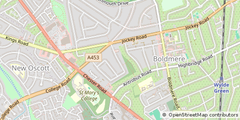Map of Sutton Coldfield