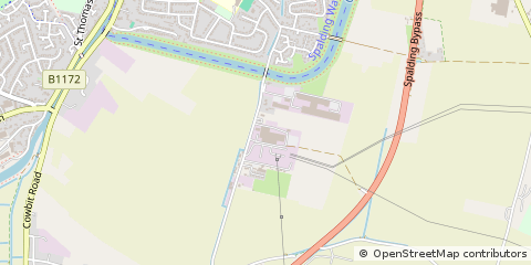 Map of Spalding, Lincolnshire