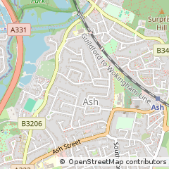 Map of Guildford, Surrey