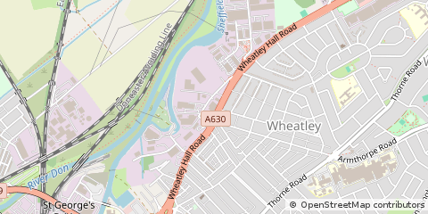 Map of Wheatley Hall Road, Doncaster, South Yorkshire