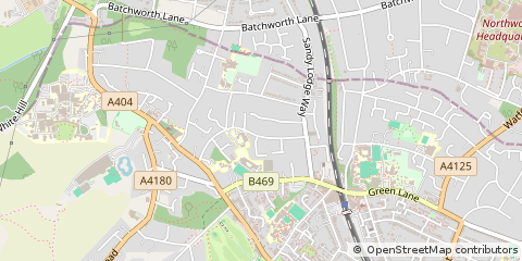 Map of Northwood, Middlesex