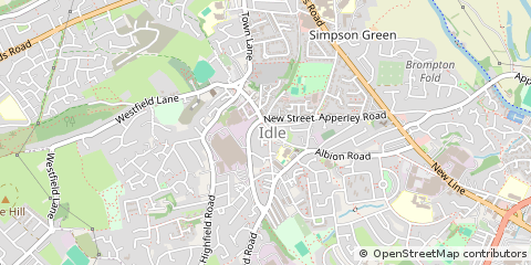 Map of Bradford, West Yorkshire