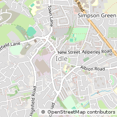 Map of Bradford, West Yorkshire
