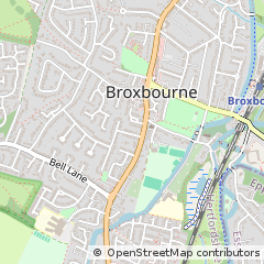 Map of Broxbourne, Hertfordshire