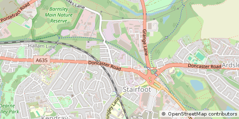 Map of Barnsley, South Yorkshire