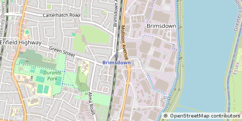 Map of Enfield, Middlesex